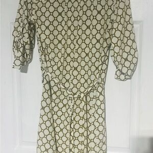 Michael Kors Long Sleeve Dress with Chain Pattern
